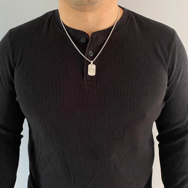Footprint Mini DogTag Necklace