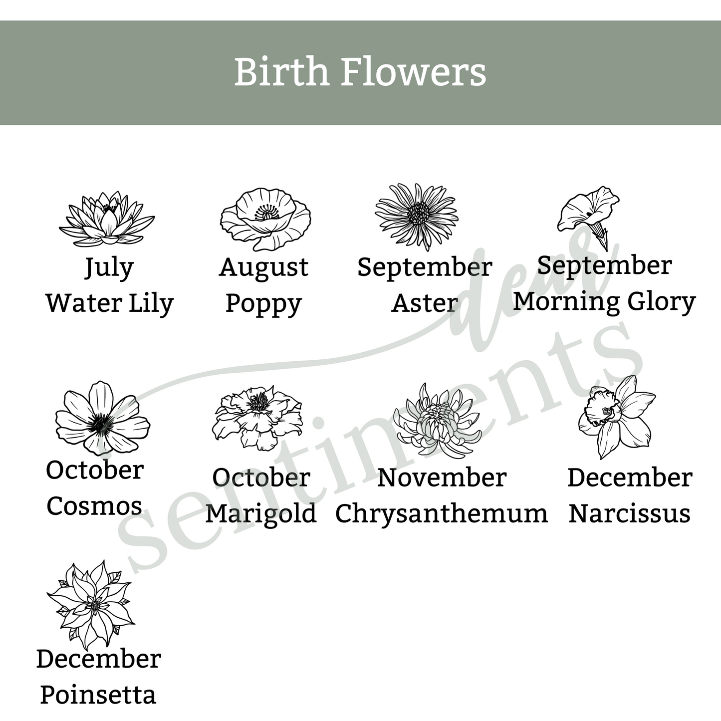 Family Birth Flower Bouquet
