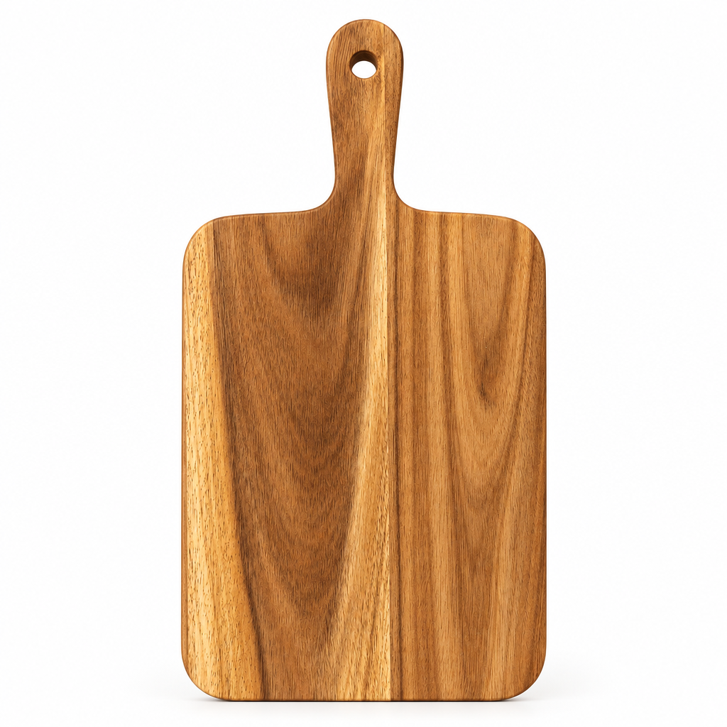 Acacia Cutting Board with Handle 13 1/2" x 7"