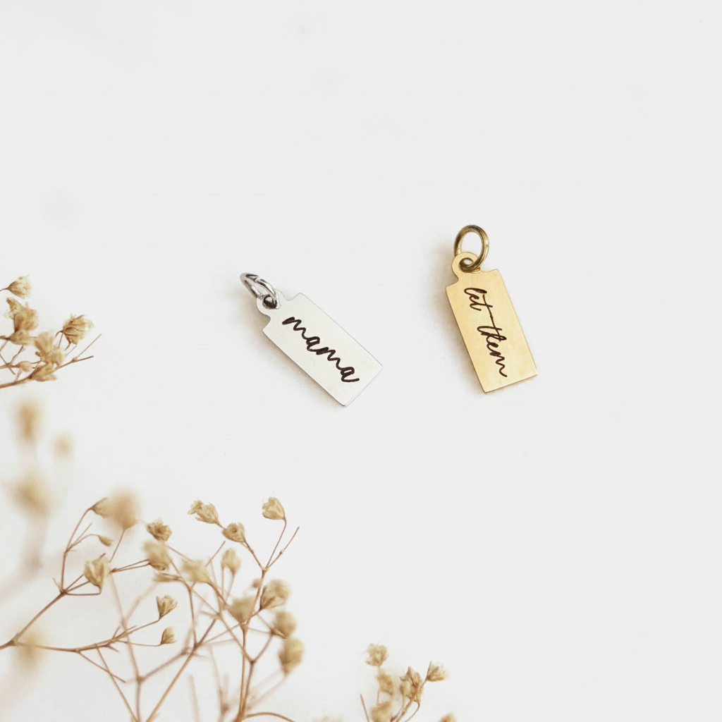 Charm-Mini tags, engravable