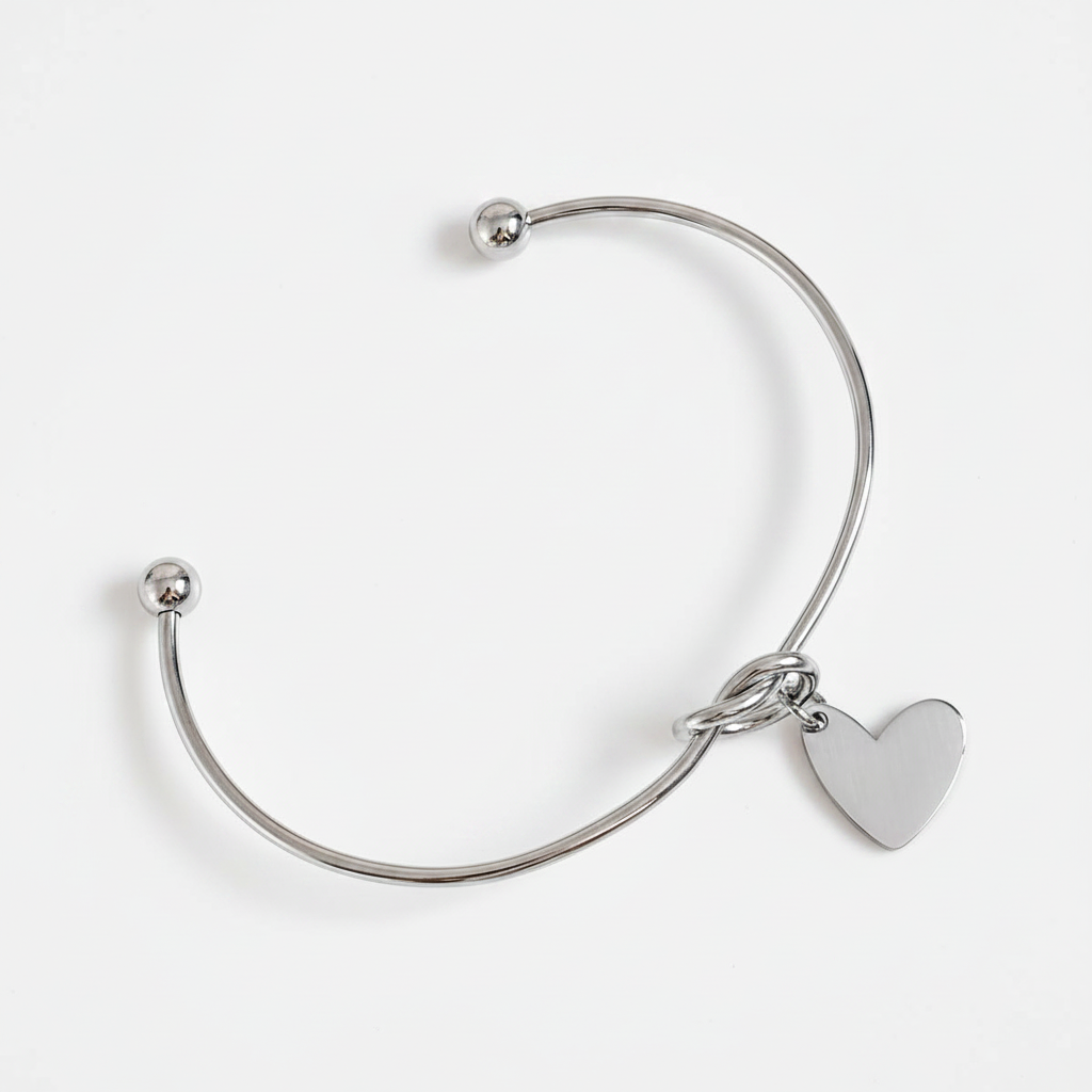 Heart Charm on Knot Bracelet
