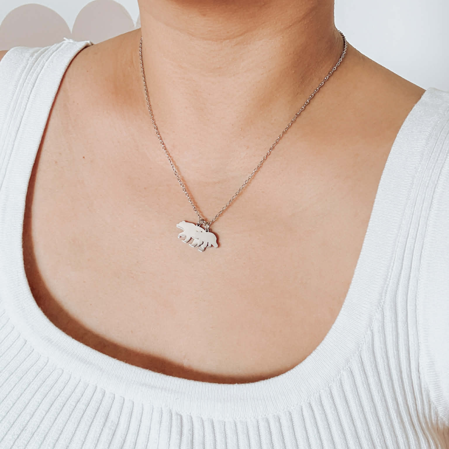 Mama Bear with Names Necklace