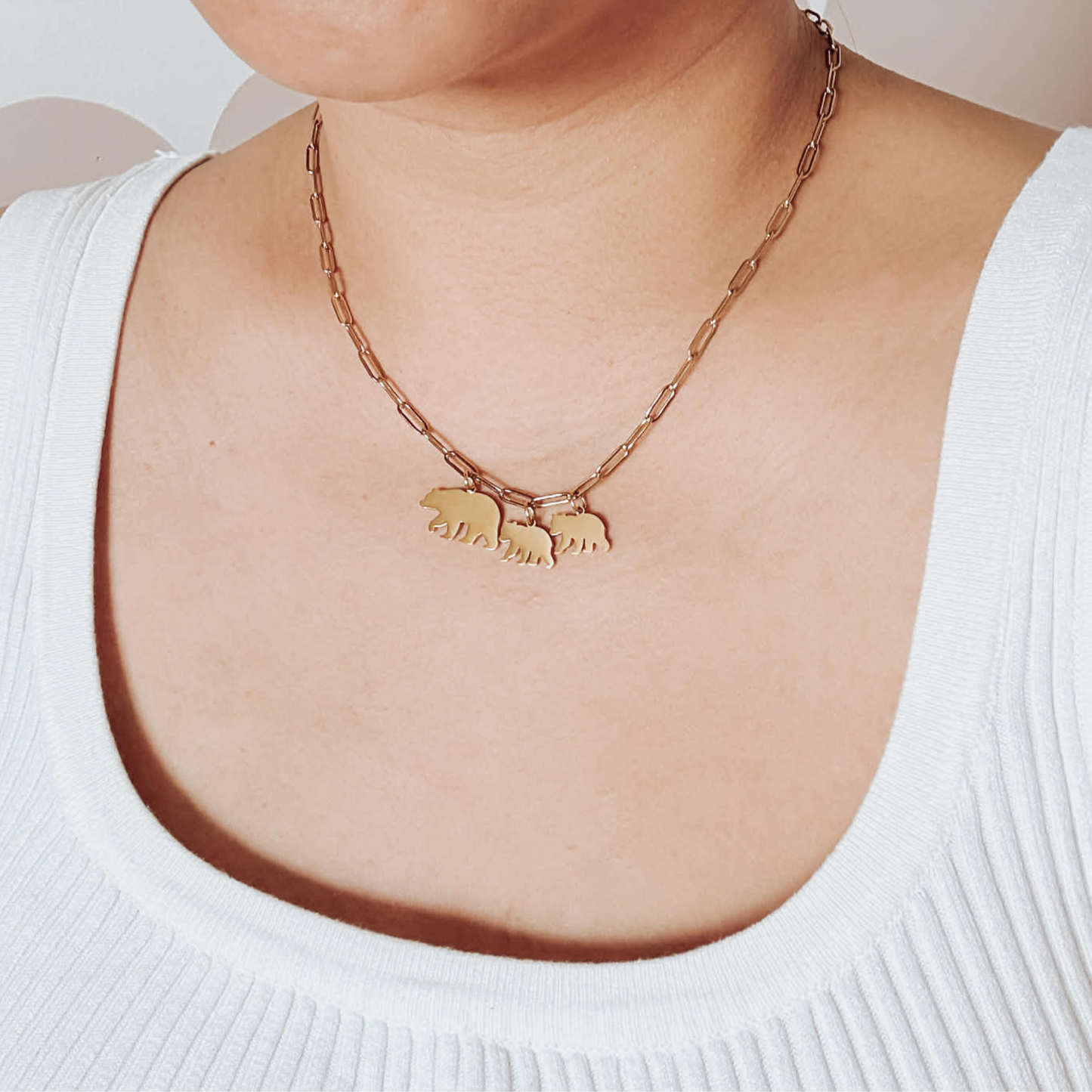 Mama Bear with Names Necklace