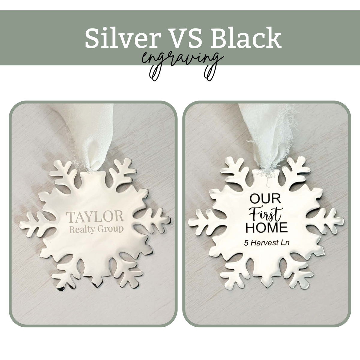 Snowflake Stainless Steel Ornament