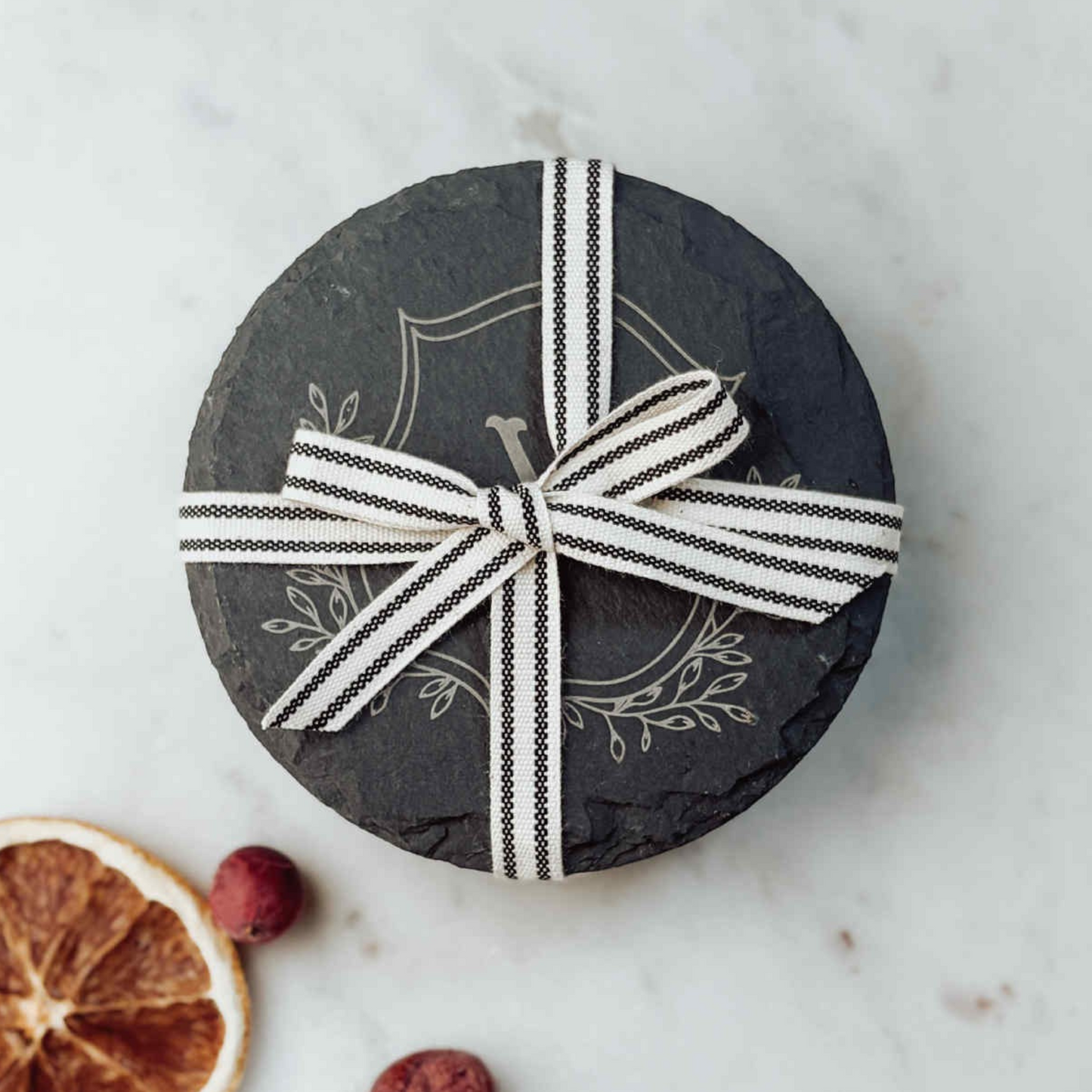 Monogram Slate Coasters-4 pack