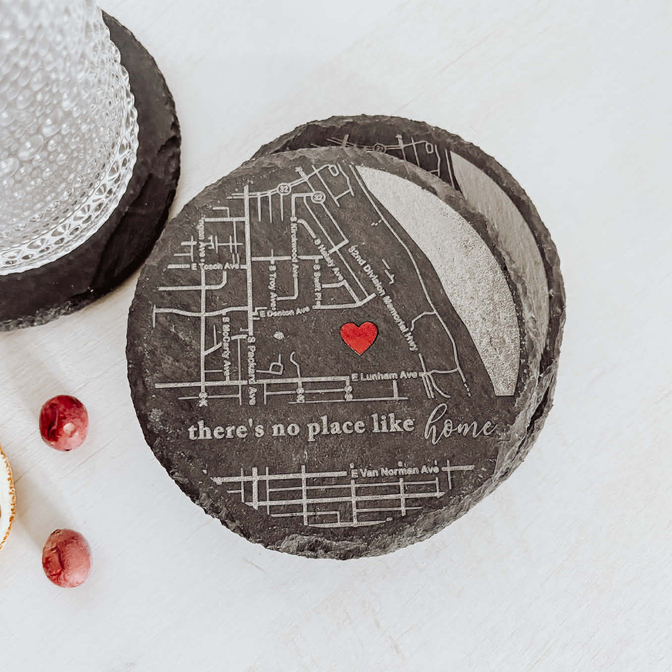 Custom City Slate Coasters-4 pack
