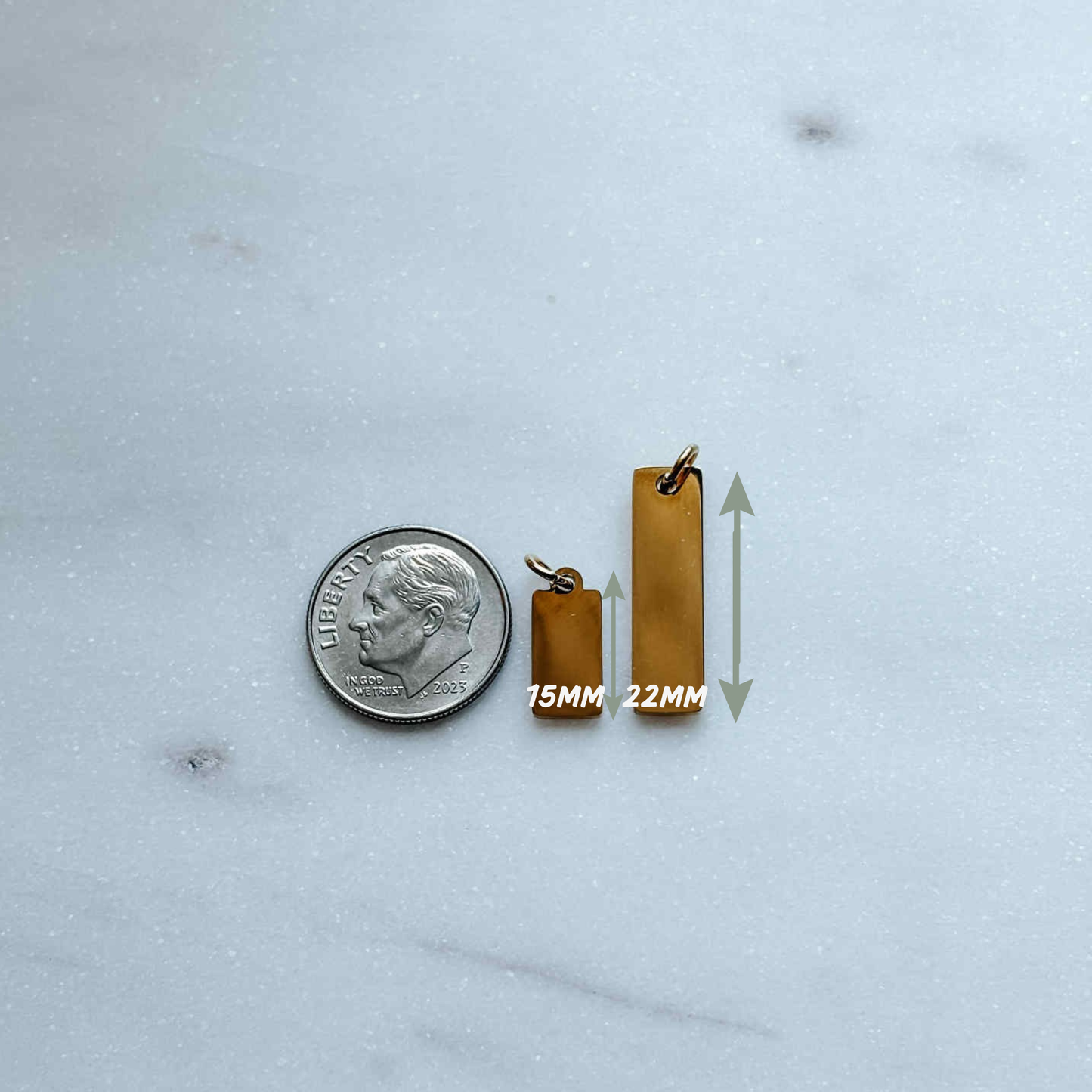 Charm-Mini tags, engravable