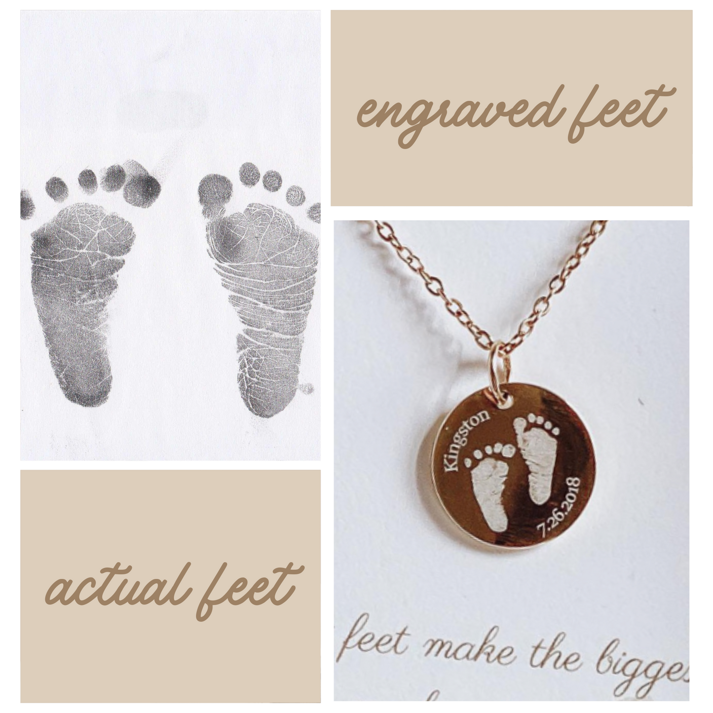 Footprint necklace