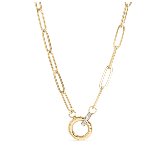 Necklace-Paperclip with rhinestone carabiner